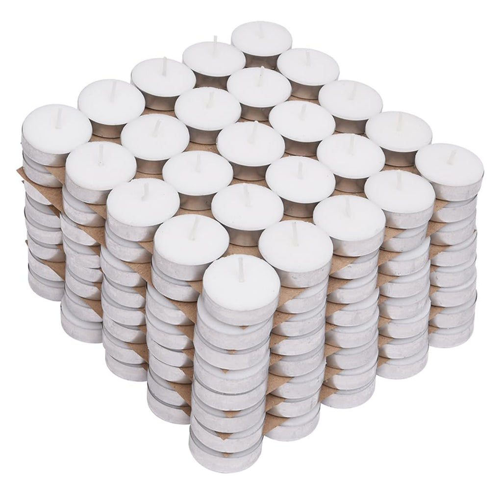 Solimo Wax Tealight Candles(Set of 200,Unscented,White)