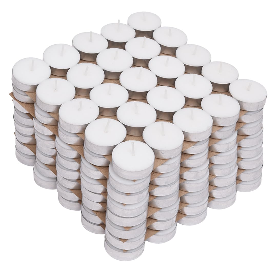 Solimo Wax Tealight Candles(Set of 200,Unscented,White)